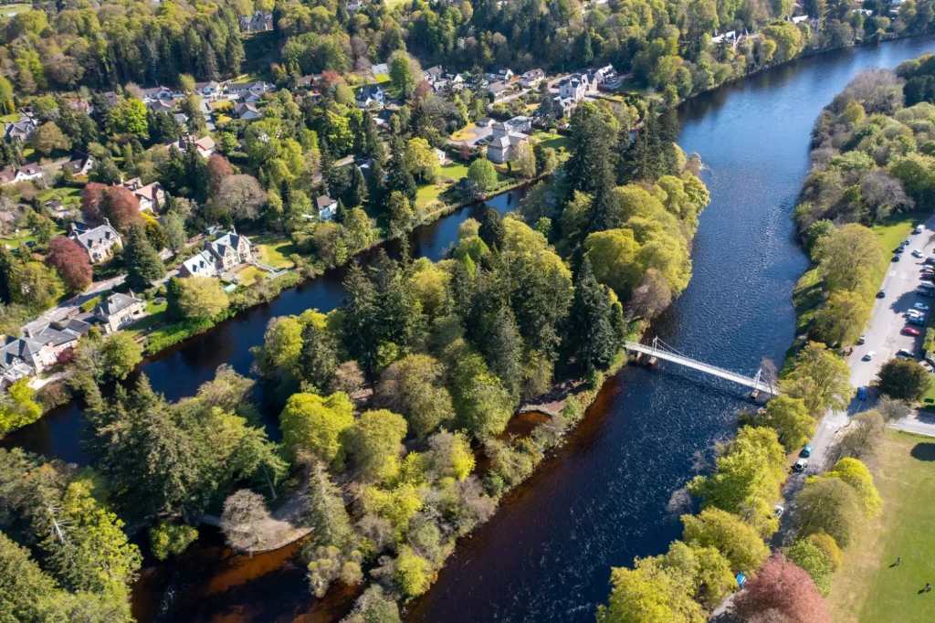 Ness Islands aerial view